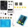 Przenośna konsola retro zestaw do lutowania z matrycą LED 8x16 niebieska obudowa DIY KIT