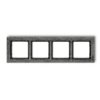 Deco Ramka Uniwersalna Poczwórna - Beton (Ramka: Antracytowa Spód: Czarny)...