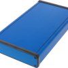 Aluminum enclosure, (L x W x H) 220 x 125 x 31 mm, blue, IP54, 1455P2201BU