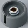 Rotary knob, 6.35 mm, plastic, gray, Ø 31 mm, H 16 mm, A3031638