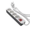 Przedłużacz 2m 4 gniazda typ Schuko 16A 250 V