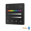 Naścienny panel bezprzewodowy 2.4GHz LED RGB/RGBW 4 strefy/4 sceny 3V czarny