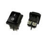 Włącznik kołyskowy KCD4S-B 16A 250V podwójny on-off czarny hermetyczny IP65