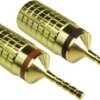 Kabel pin, pozłacany 1 Pair