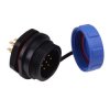 7 Pin Waterproof W17 Male Socket Panel Mount Connector IP68 5A