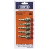 Draper 25835 3/8" Bsp Male Thread Pcl Air Line Adaptor Pack of 5