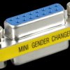 Gender changer, adapter, 2x 15-pin. D-Sub BU