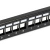 Patch panel pusty RACK 10 1U na 12 modułów keystone czarny