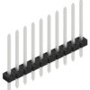 Pin header, 10 pole, pitch 2 mm, straight, black, 10138485