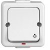 JANTAR Przycisk zwierny /światło/ podświetlany n/t IP44 biały /przykręcany klawisz/ WNT-6J/S