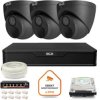 Zestaw monitoringu IP 3x kamera BCS-P-EIP28FWR3-Ai2-G + rejestrator 1TB