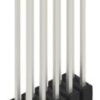 Pin header, 10 pole, pitch 2.54 mm, straight, black, 10055790