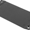 Flange plate, ABS, (L x W x H) 137.39 x 58.62 x 3 mm, black, for series 1591B, 1591FBBK