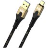 Oehlbach D1C9553 USB-A to USB-C Cable 3m Black/Gold 10Gbps Triple Shielded