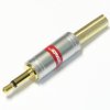 Wtyk JACK 3.5mm mono złocony chromowany 4mm