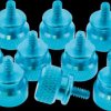 77770B Knurled screws, 12 mm, pack of 10, blue