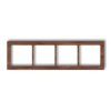 DECO Ramka poczwórna - drewno (orzech amerykański) orzech amerykański DRD-4E