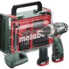 Wiertarko-wkrętarka akumulatorowa Metabo PowerMaxx BS Basic Set 600080710 12 V 2 Ah zaw. 2 akumulatory, zaw. ładowarkę,