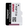 Karta Micro SD MicroSD, 32 GB Nie TLC, Kingston Endurance -25 → +85°C