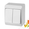 HERMES Wyłącznik podwójny świecznikowy n/t IP44 biały 0332-02 ELEKTRO-PLAST NASIELSK