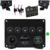 PANEL PRZEŁĄCZNIKÓW DO SAMOCHODU ładowarka USB woltomierz zapalniczka GREEN