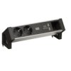 Bachmann Desk2 Alu Black 2X Gniazdo Z Uziemieniem, 1X Ładowarka Usb I 1X Abd...