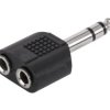 Rozgałęźnik JACK 6.3mm - 2x gniazdo 6.3mm stereo