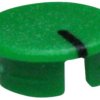 Front cap, with line, green, KKS, for rotary knobs size 23, A4123105