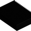 Extruded heatsink, (L x W x H) 150 x 200 x 40 mm, 1.45 to 0.45 K/W, black anodized, 10020505