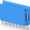 Pin header, 8 pole, pitch 2.54 mm, straight, blue, 281695-8