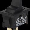 Toggle switch, black, 1 pole, latching, On-Off, 10 A/250 VAC, silver-plated, 1811.1102