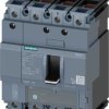 Wyłącznik kompaktowy MCCB, Typ N, 4-biegunowy, 160A, 690V, 600V, Siemens, 3VA1