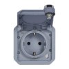 NOWE PLEXO 55 Gniazdo Schuko 2P+Z na klucz zaciski auto mechanizm 16A - 250V AC szare 069574L