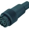 Jack, 2 pole, solder connection, bayonet locking, straight, 99 0602 02 02