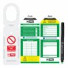 Przywieszka do rusztowania Biały na zielonym Angielski, Kit Contents 20 etykiet, 10 uchwytów, 2 długopisy, 10 opasek