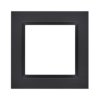 Simon 10 Ramka 1-krotna - uniwersalna poziom i pion czarny mat CR1/49