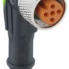 Sensor actuator cable, M12-cable socket, angled to open end, 3 pole, 5 m, PUR, black, 4 A, 1206 03 L1 300 5M