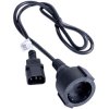 Akyga AK-PC-13A Current Cable [1x IEC C14 plug - 1x PG socket] 1.00 m Black