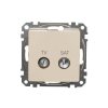 Gniazdo TV/SAT przelotowe (10dB), beżowy, Sedna Design i Elements SDD112478S