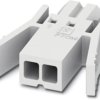 Socket header, 2 pole, pitch 2.5 mm, straight, white, 1015464