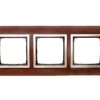 Simon 54 Nature Ramka potrójna drewno ZŁOTY ORZECH DRN3/86