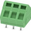 PCB terminal, 3 pole, pitch 5 mm, AWG 24-14, 16 A, spring-clamp connection, green, 1933969