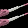 21158652 Fibre-optic patch cable, LC duplex, OM4, 50/125 µm, violet, 2 m