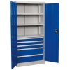 Sealey APICCOMBO5 Cabinet Industrial 5 Drawer 3 Shelf 1800mm