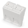Adapter Kątowy M45 2X Keystone, 45X45mm P/Kurz Biały Dn-93802-7-Sh
