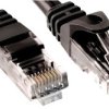Kabel sieciowy patchcord 1m CAT 6e 2x RJ45 CCA 6P01 czarny