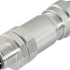 Plug, M12, 4 pole, screw connection, screw locking, straight, 99 1429 991 04