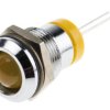 Lampka kontrolna do montażu panelowego 2V dc, Żółta 12mm LED Chrom RS PRO