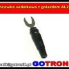 Końcówka widełkowa z gniazdem AL2325 czarna