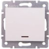 LOGI Łącznik jednobiegunowy z LED śrubowy 10AX 250V biały 021110102 25078